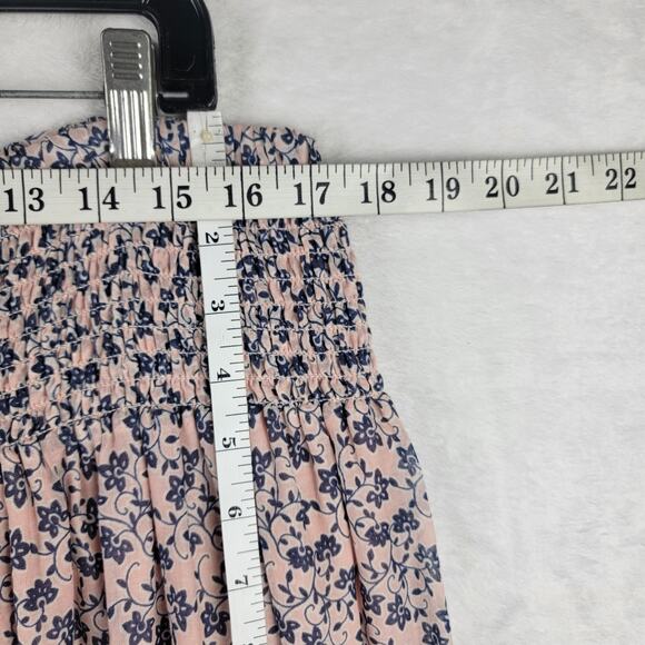 J Jill Medium Tall 2 Pc Blouse Maxi Skirt Set Bohemian Floral Cottagecore - Picture 8 of 11